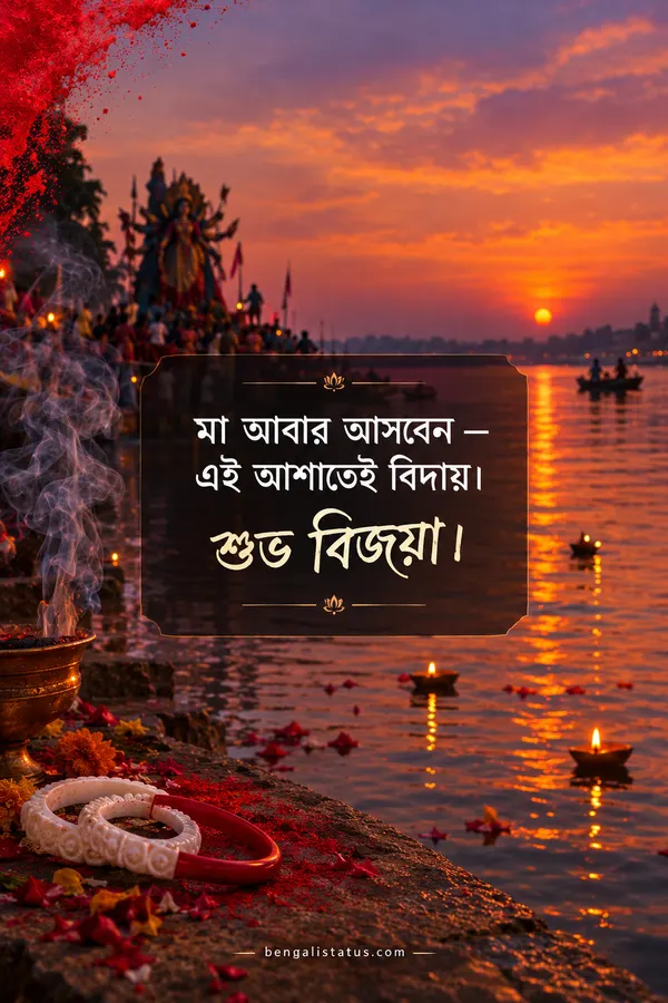 মা আবার আসবেন — এই আশাতেই বিদায়। শুভ বিজয়া।