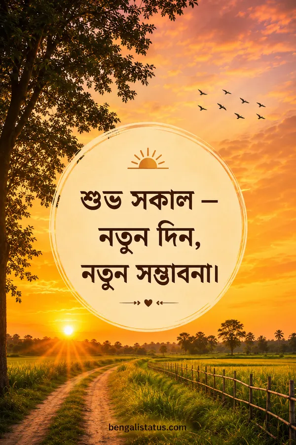 শুভ সকাল — নতুন দিন, নতুন সম্ভাবনা।