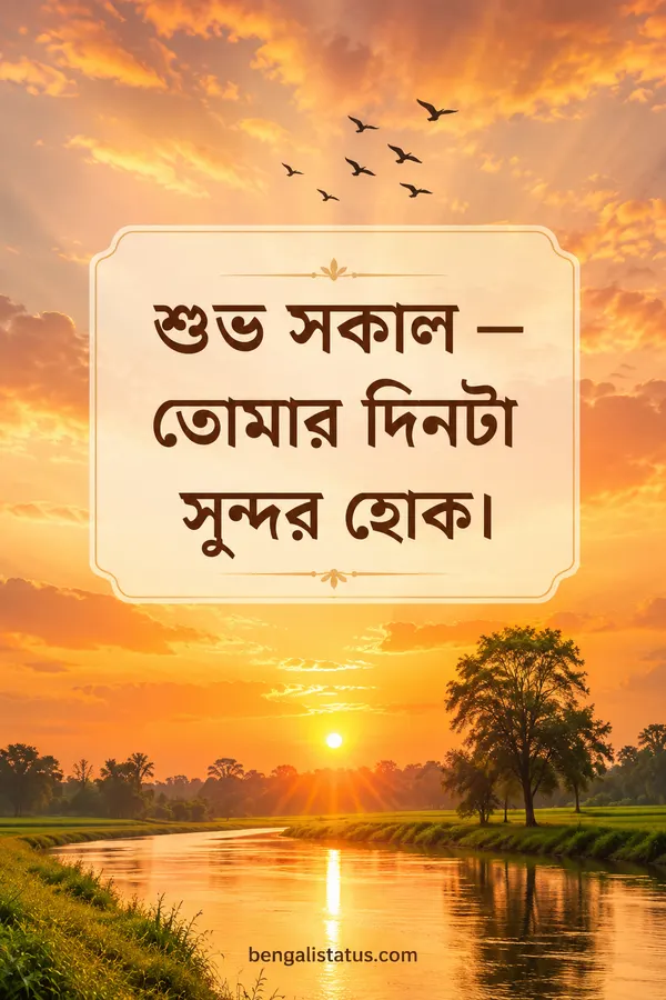 শুভ সকাল — তোমার দিনটা সুন্দর হোক।
