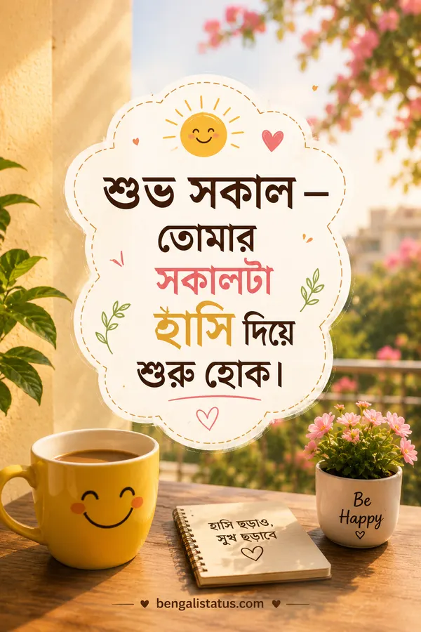 শুভ সকাল — তোমার সকালটা হাসি দিয়ে শুরু হোক।
